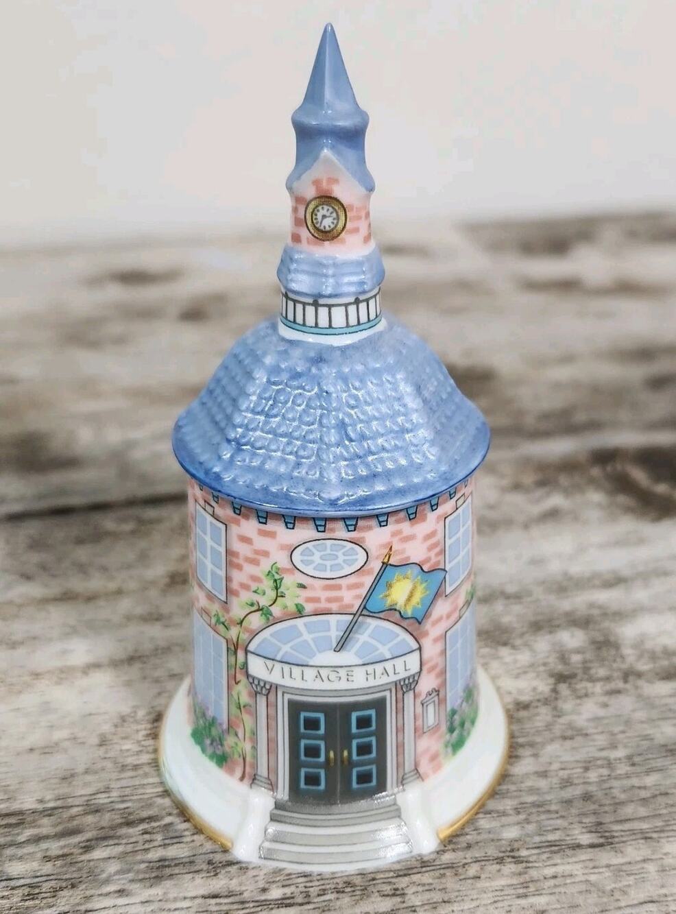 Vintage 1993 Lenox Fine Porcelain Bell Country Village Hall Handcrafted New